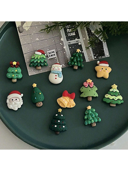 7pc Christmas Tree Fridge Magnets Refrigerator Magnets, Whiteboard Magnets Sticker, Decorative Refrigerator Magnets, Cute Office Kitchen Magnets, Kitchen Utensils, Christmas Festival Decor, Home Decor, Christmas Gifts Multicolor