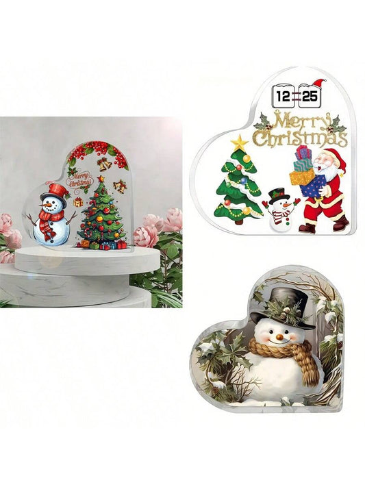 1pc Acrylic Christmas Decoration, Festive Household Decor Gift, Best Christmas Table Decoration Multicolor