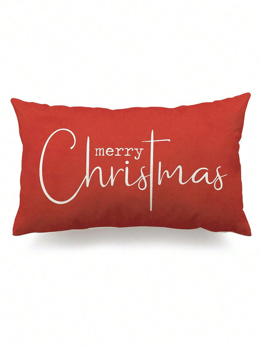 Christmas Simple Pillow Set  Home Sofa Decoration Christmas Single Printing Pillow (Without The Pillow Core) Multicolor