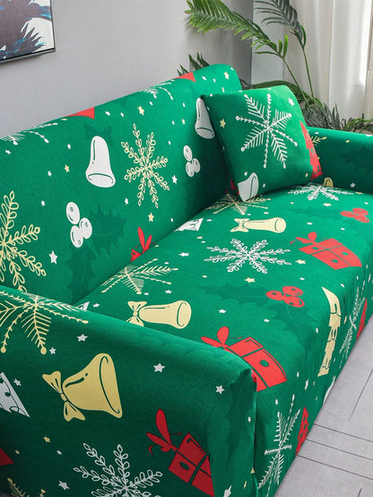 1 PC Christmas Pattern Sofa Cover Stretch Sofa Slipcover Furniture Decoration Multicolor