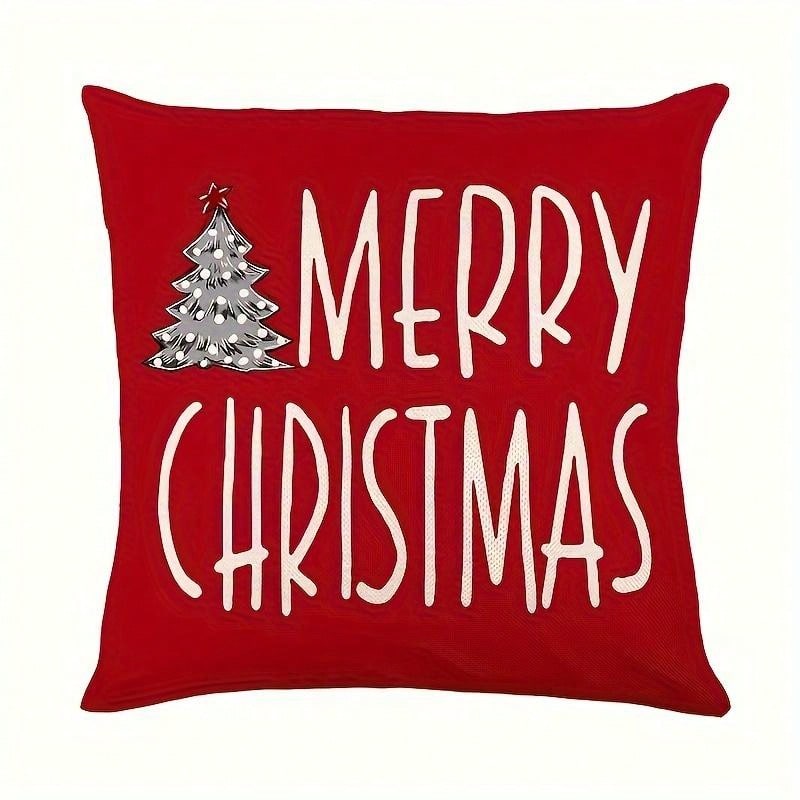 4 Pcs/Set Christmas Pillow Set - Santa Claus And Snowman Hello Winter Design, Machine Washable, 18x18 Inch Zipper Closure - Anti Fouling Linen Material, Suitable For Home, Car, Bedroom, Sofa, Office And Various Rooms - Does Not Include Fillers Multicolor