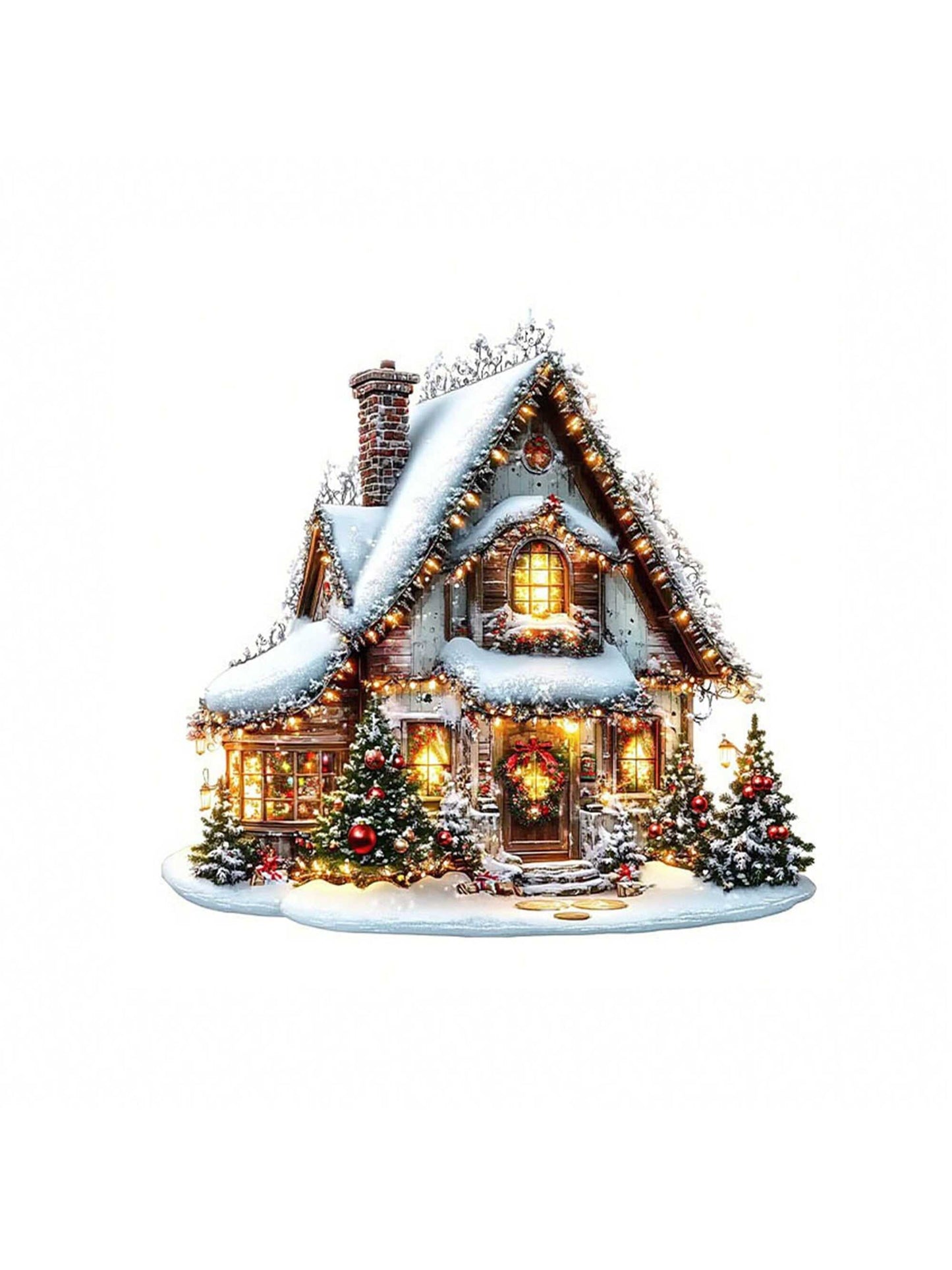 Christmas Table Decorations Waterproof Lighted Christmas House Sign With Base Centerpieces For Home Party Decor White