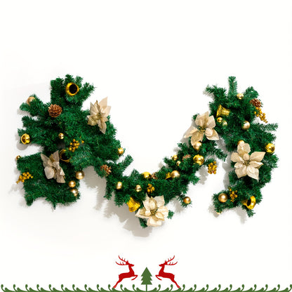 16 Inch Christmas Wreath, Classic Christmas Wreath, Holiday Decoration, Suitable For Christmas, Home Party